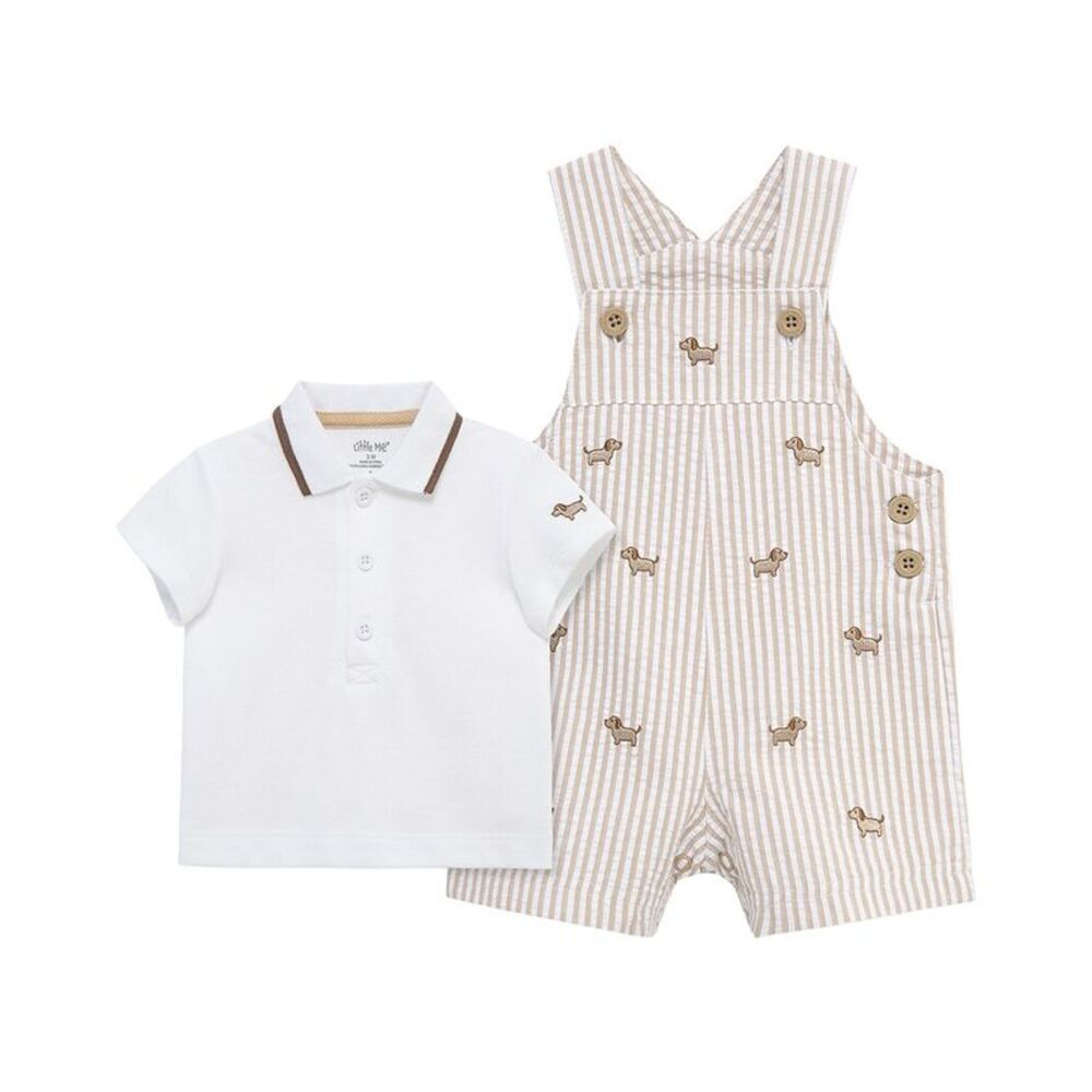 Little Me Baby-Boys  Puppies Shortall Set
